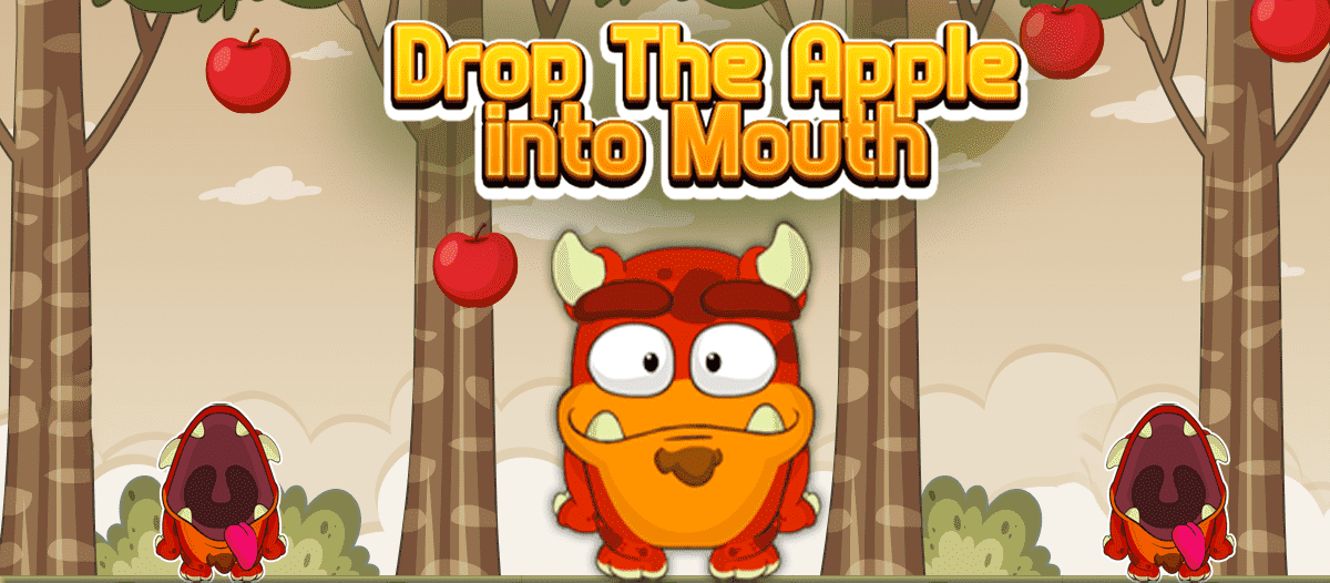 Drop the apple into mouth