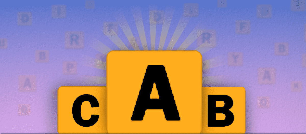 Touch the alphabet in the order